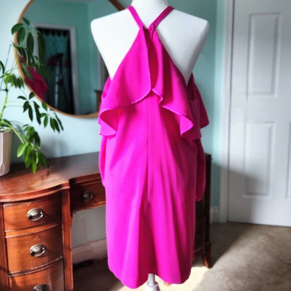 Lilly Pulitzer Berry Sangria Pink Abrielle Cold Shoulder Long Sleeve Dress Sz 10 - Picture 7 of 9